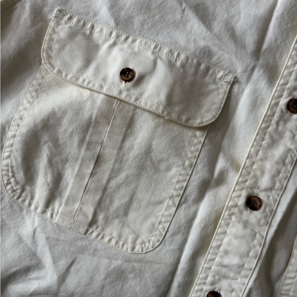 Woolrich Vintage Short Sleeve Button Down Outerwear‎ Shirt 100% Cotton Large - Picture 4 of 8
